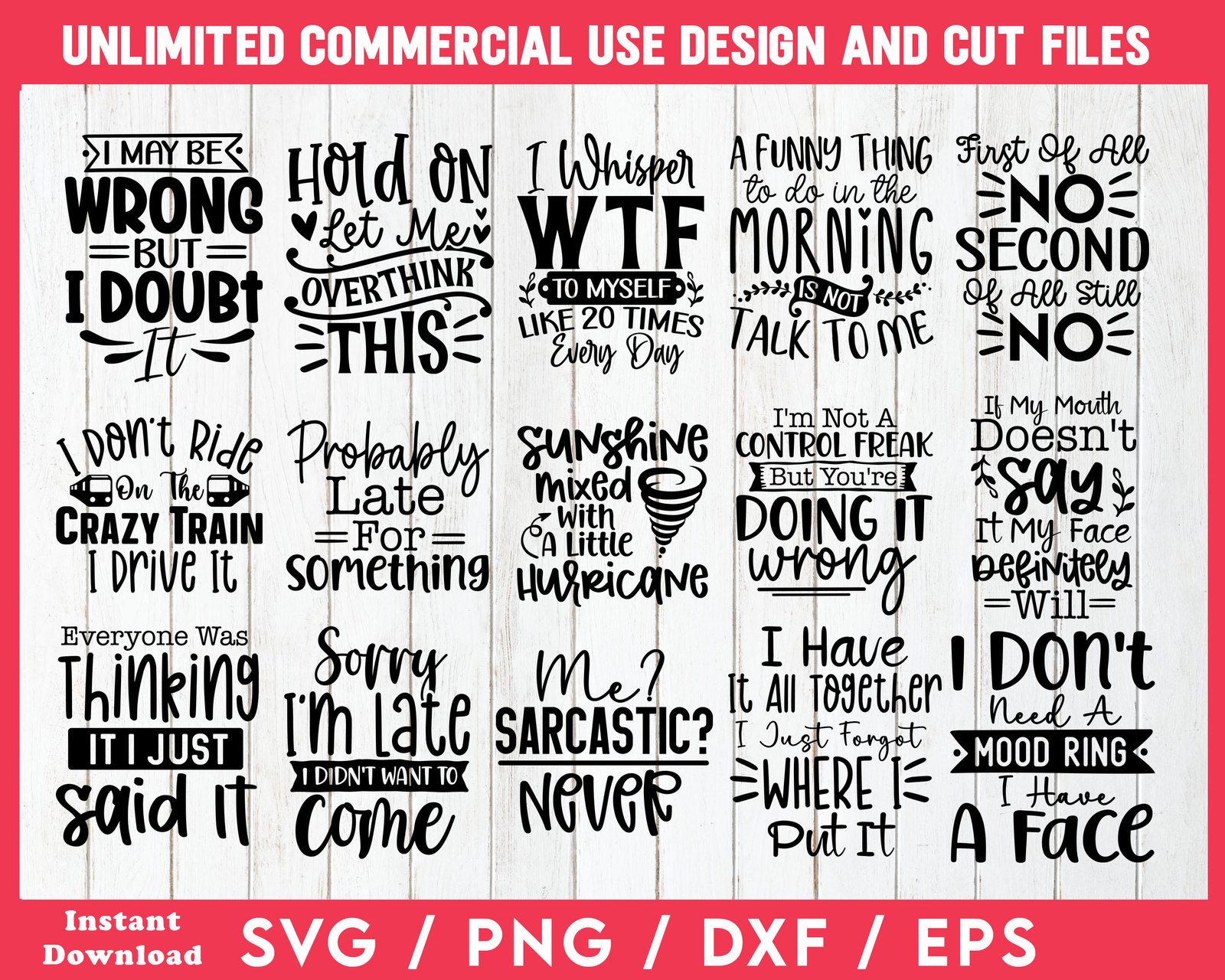 Sarcastic SVG Bundle