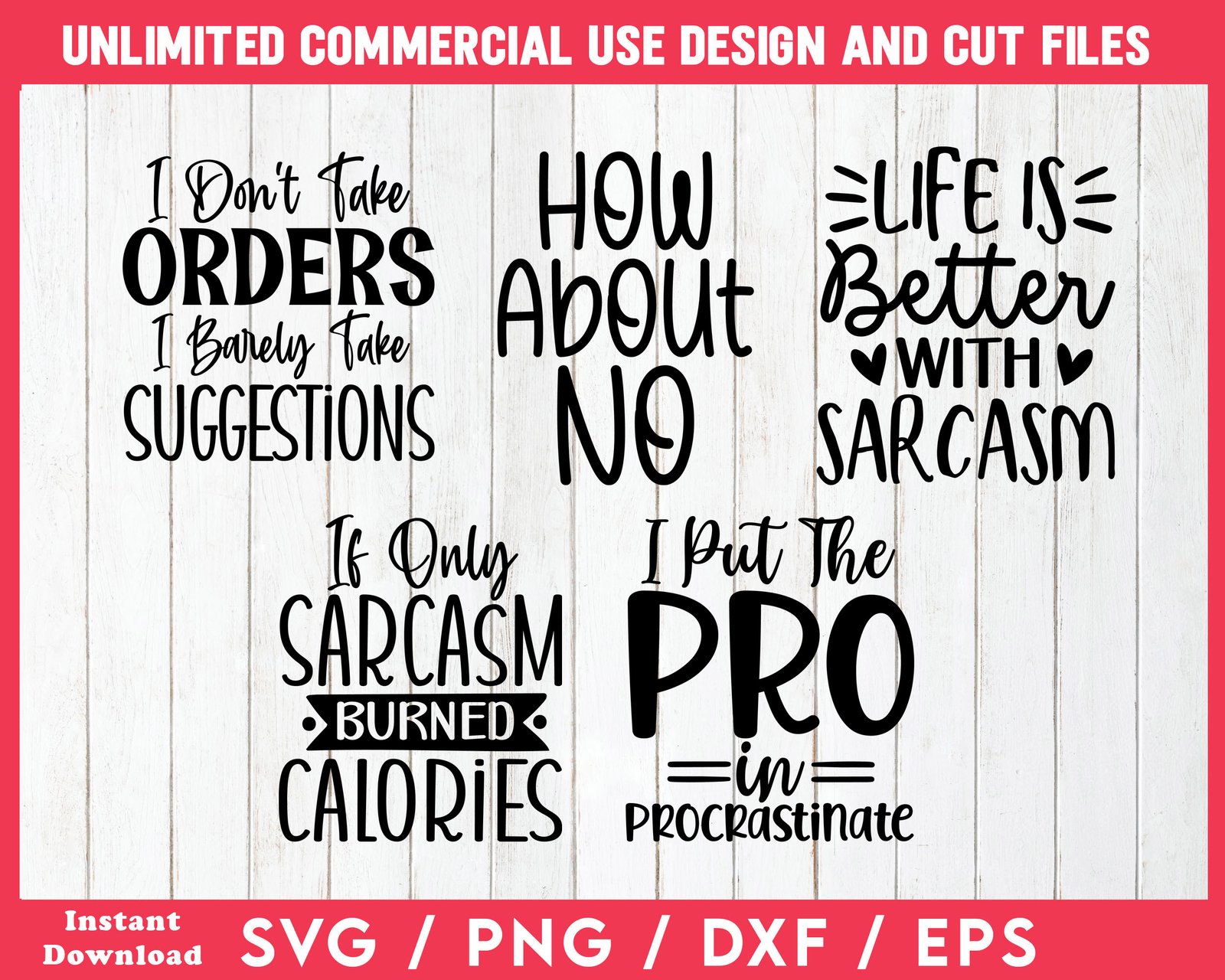 Sarcastic SVG Bundle