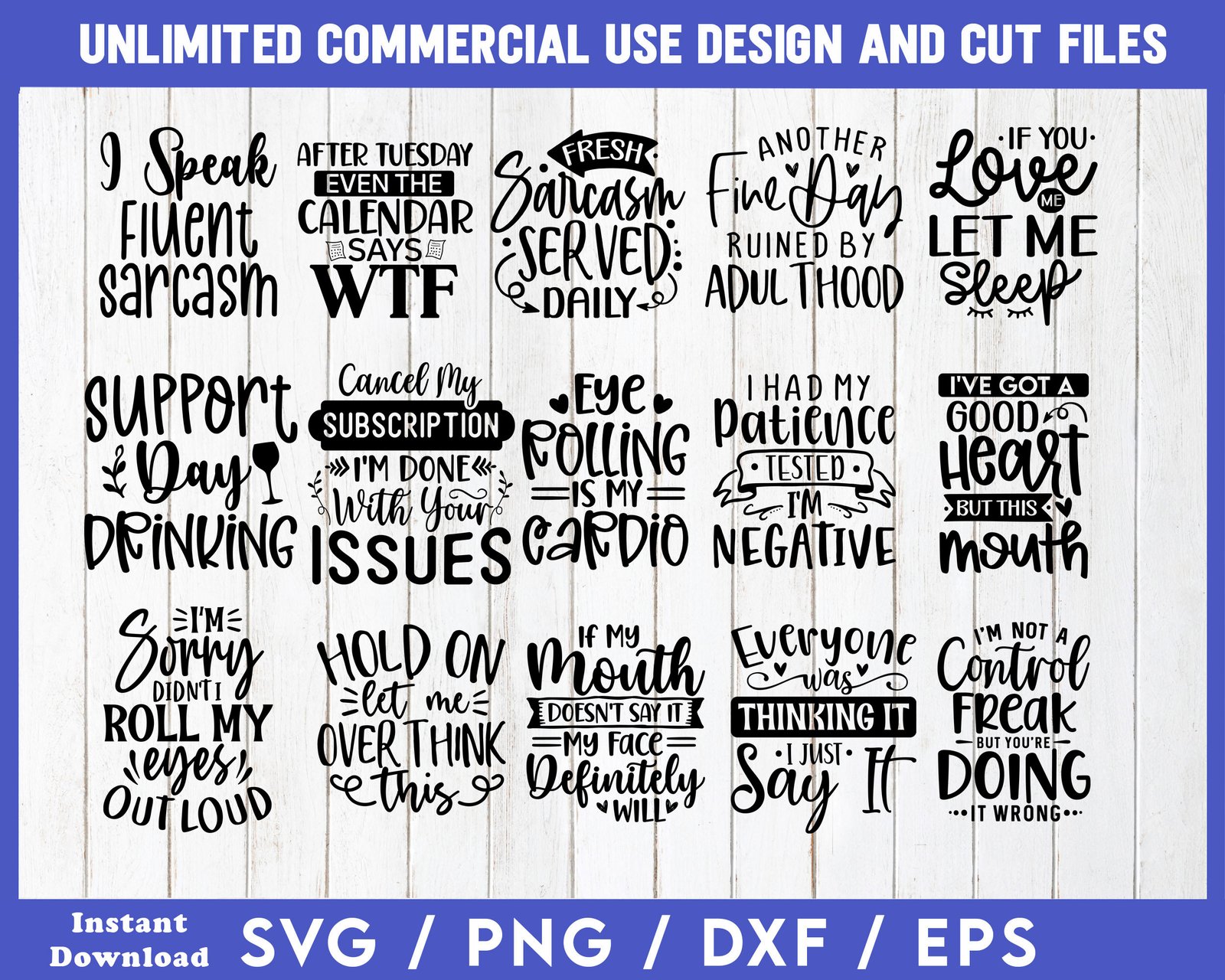 Funny SVG designs 16–30 preview